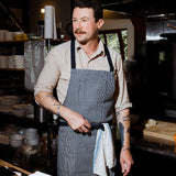 The Railroad Stripe Denim Utility Apron